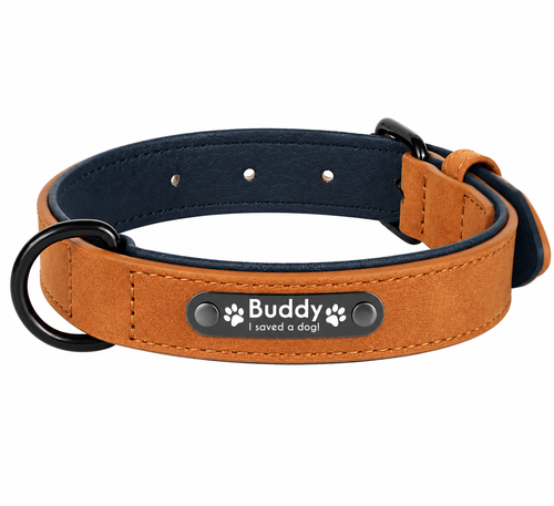 I Saved A Dog Collar - Honey Caramel